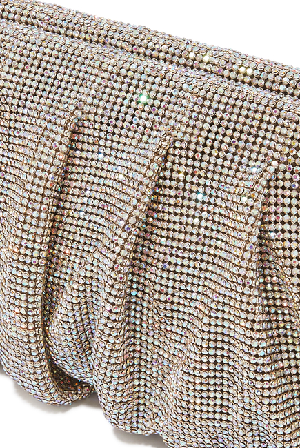Venus La Grande Crystal-Embellished Clutch Bag